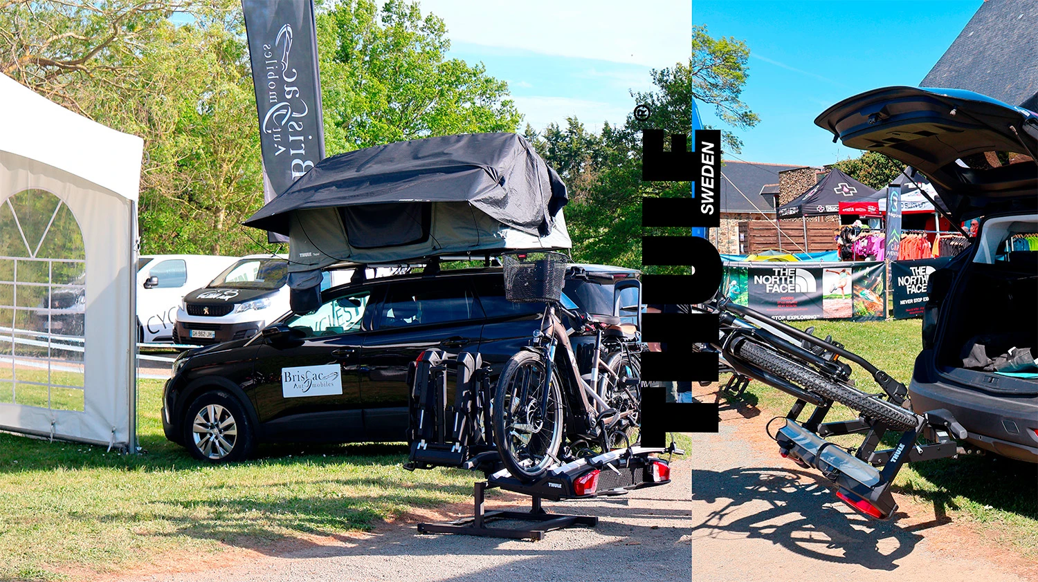 Les solutions de portage Thule sur un véhicule Brissac Automobiles - Le Printemps du Vélo